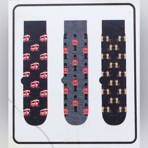 Carnaby Sock Co. (3-PACK) London Bus,London Bridge,Royal Guard Gift Set Size8-12